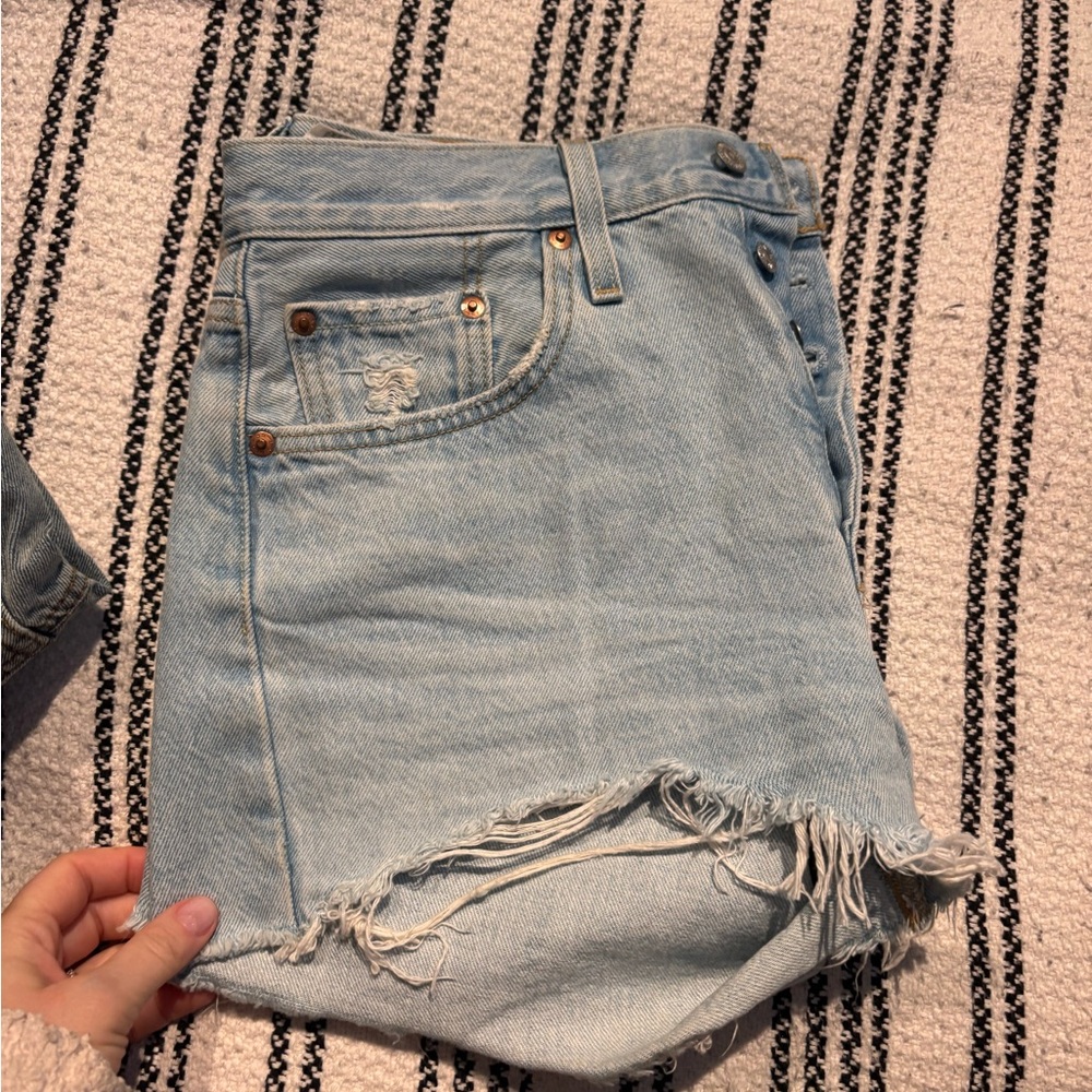 Levi's Light Blue Denim Shorts